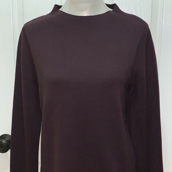 298.00 NWT EILEEN FISHER XS SILK BLEND FUNNEL NECK TOP/SWEATER CASIS - Picture 9 of 9